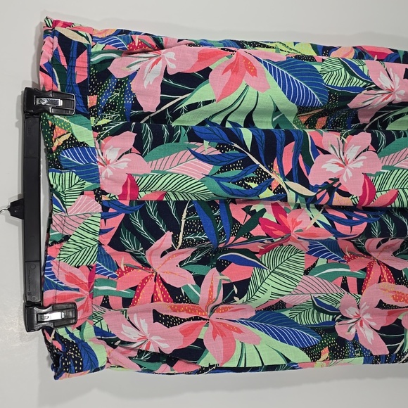 {LOFT} Fluid Wide Leg Crop Pants in Palm Print - Size XL - Picture 4 of 12